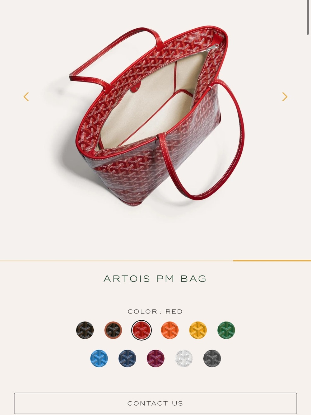 Goyard Artois PM Tote in Red Patterned Canvas - Picture 4 of 4